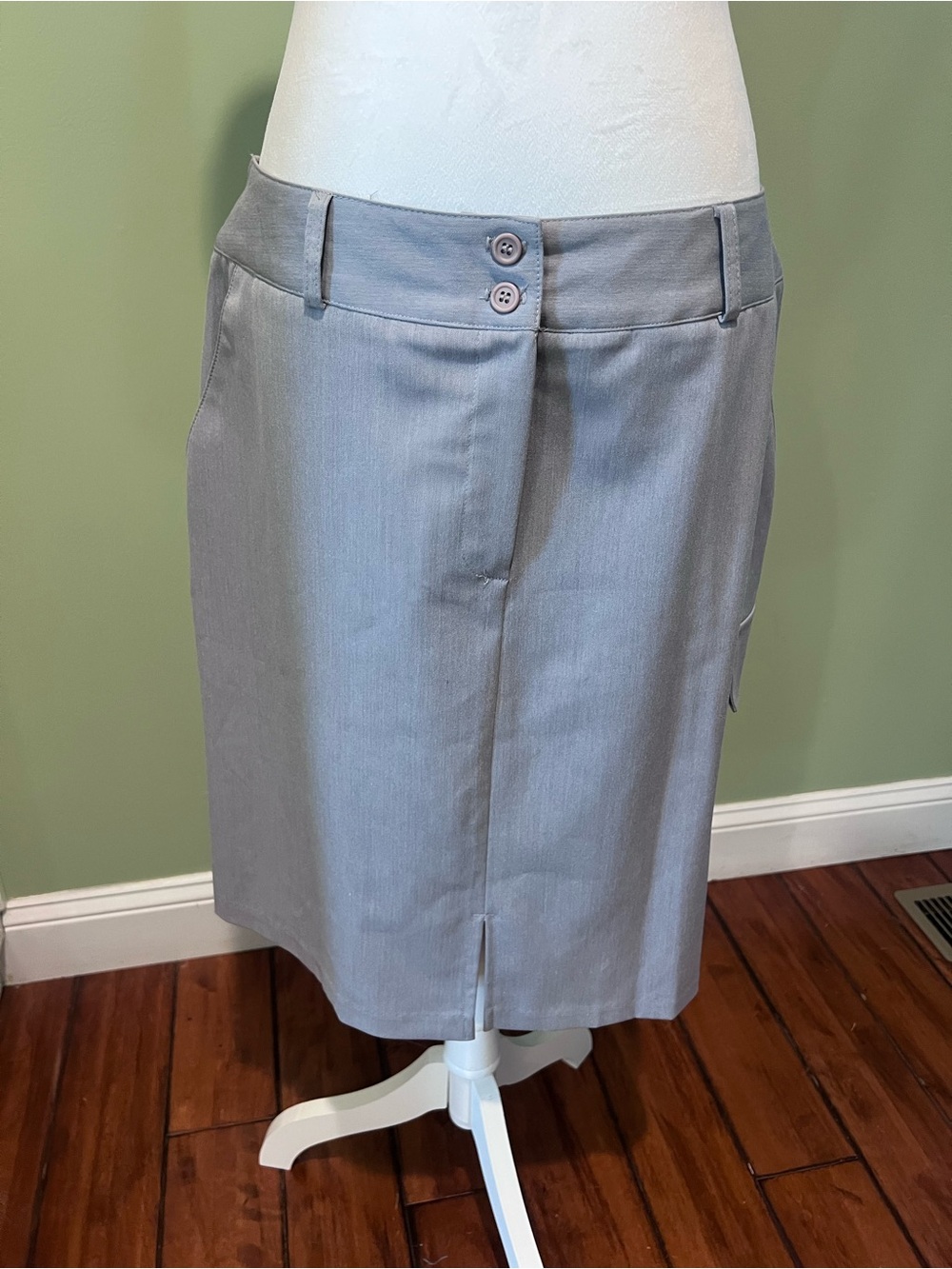 New Classic Light Gray Pencil Skirt - Women's Professional Skirt